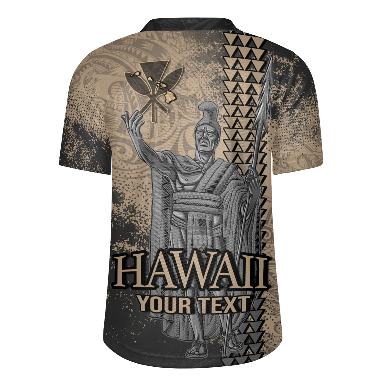 Hawaii Custom Personalised Rugby Jersey Hawaii King Grunge With Halftone Background