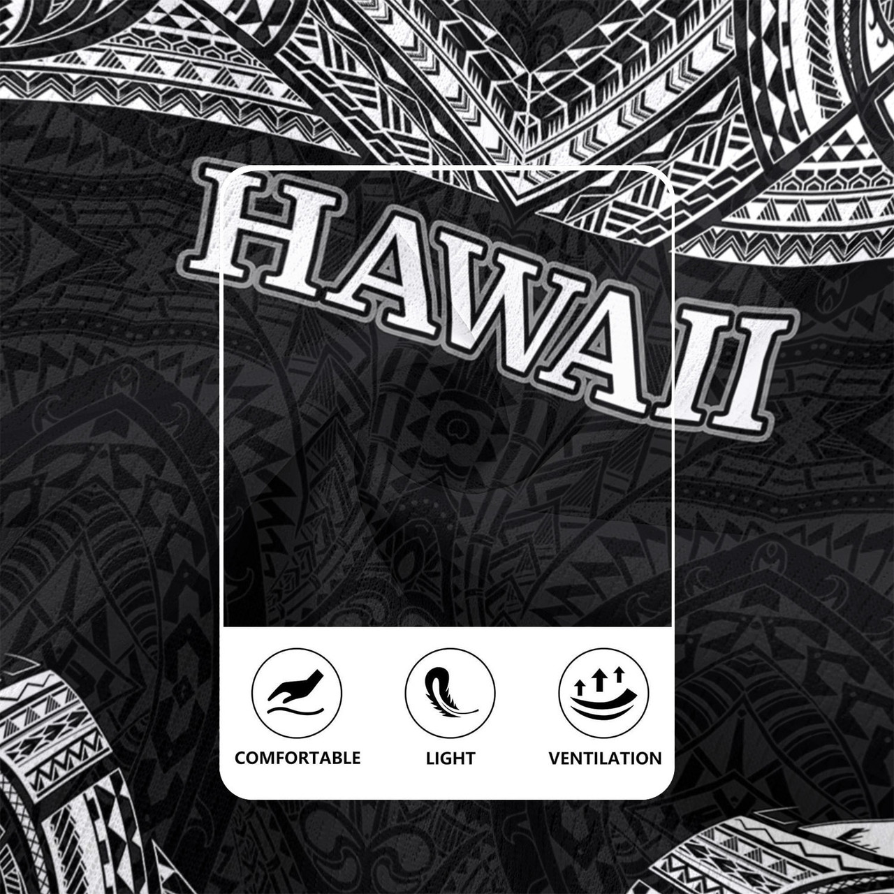 Hawaii Custom Personalised Rugby Jersey Turtle Polynesian Pattern