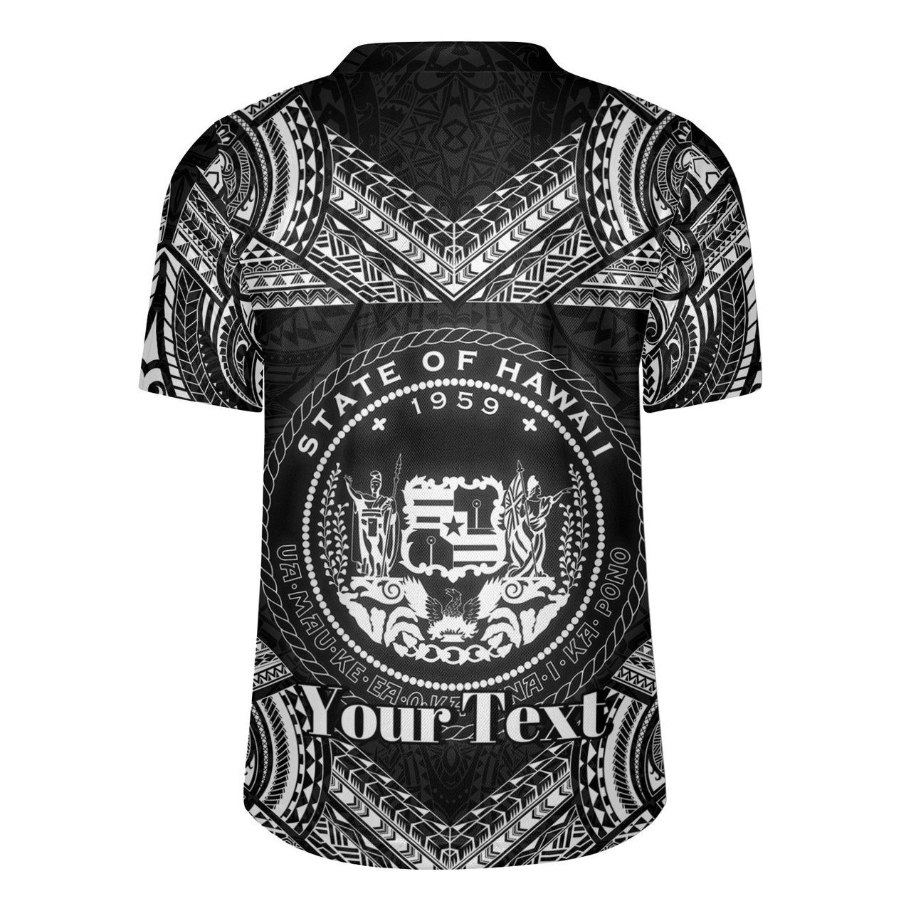 Hawaii Custom Personalised Rugby Jersey Turtle Polynesian Pattern