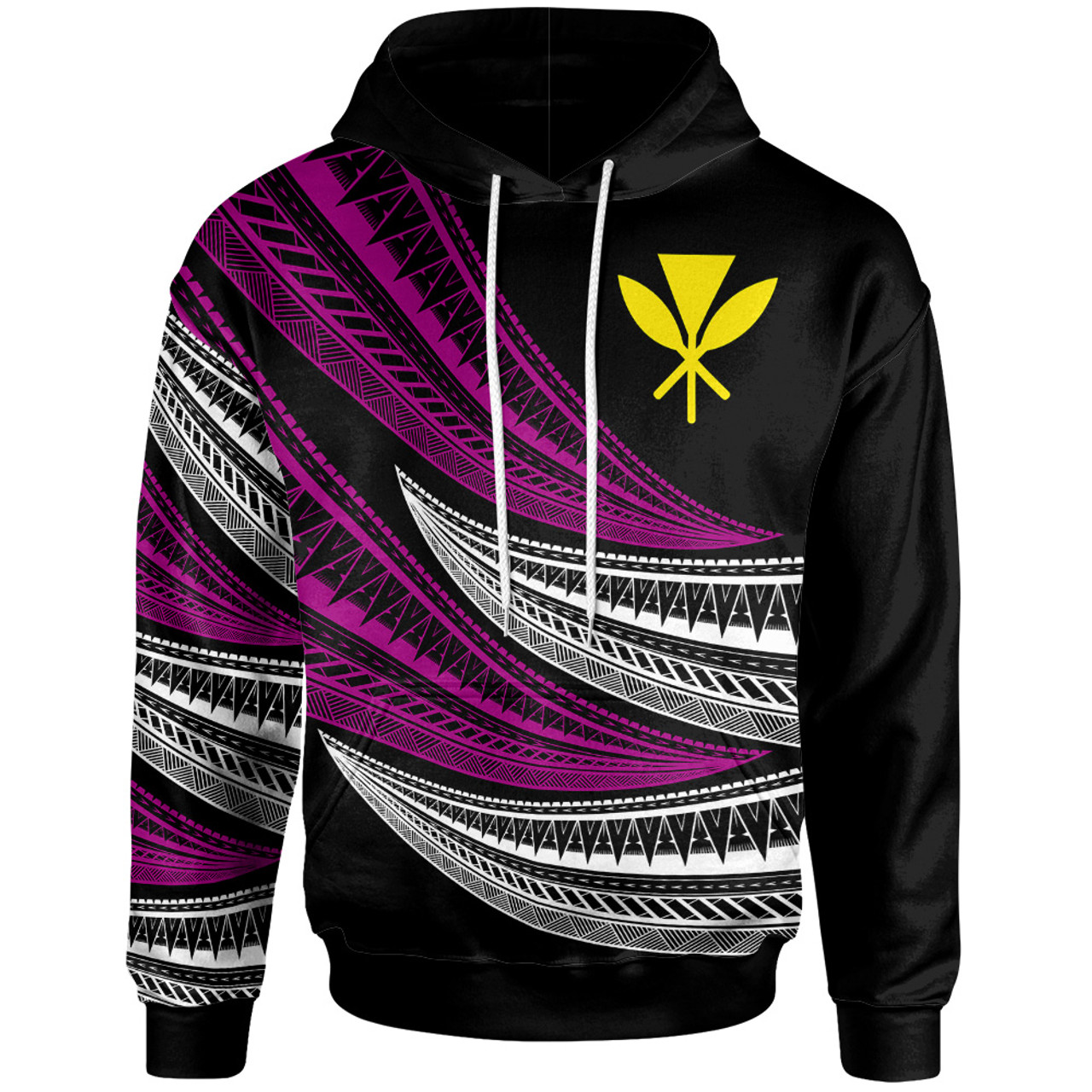 Hawaii Custom Personalised Hoodie - Wave Pattern Alternating