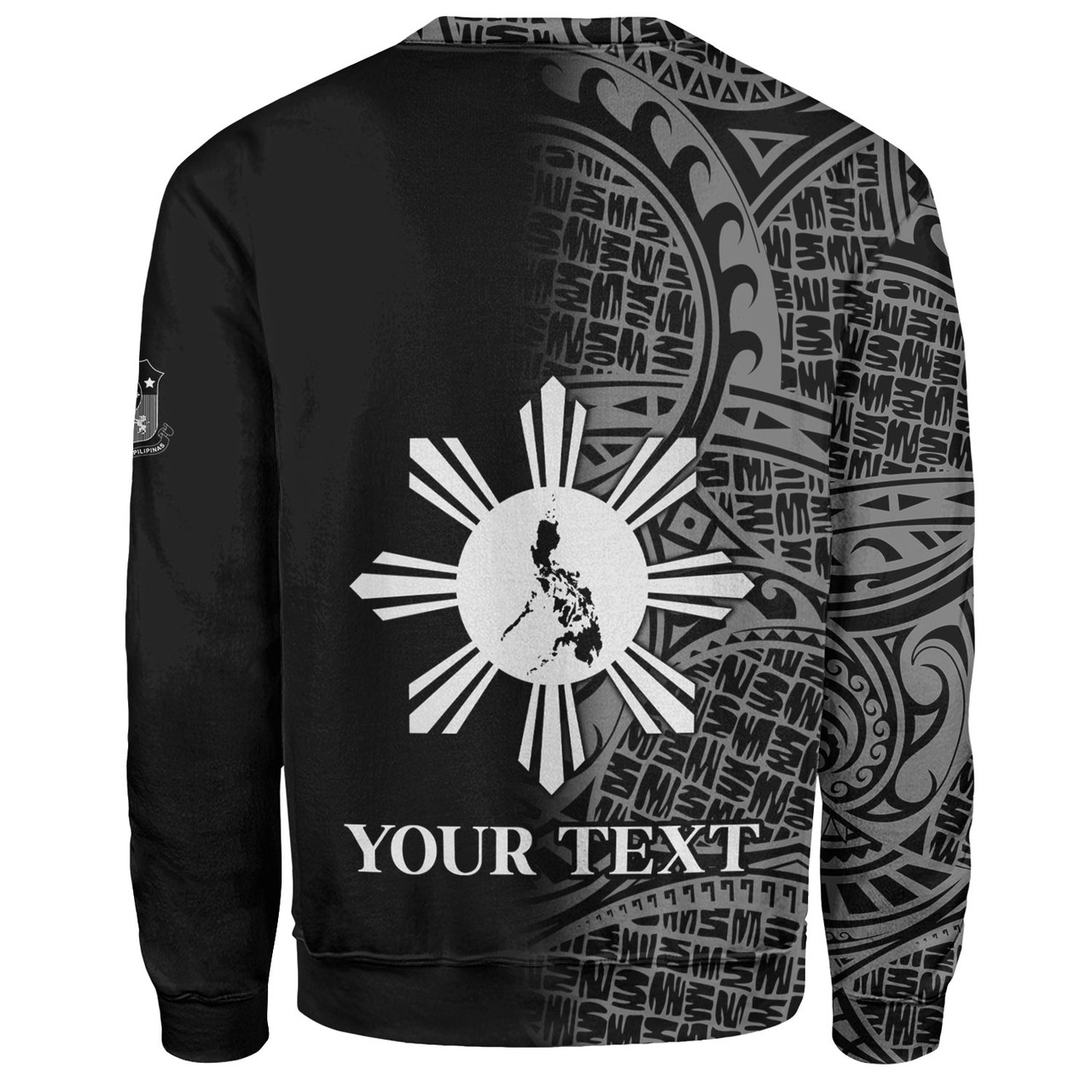 Philippines Filipinos Custom Personalised Sweatshirt Filipinos Sun And Map Half Style