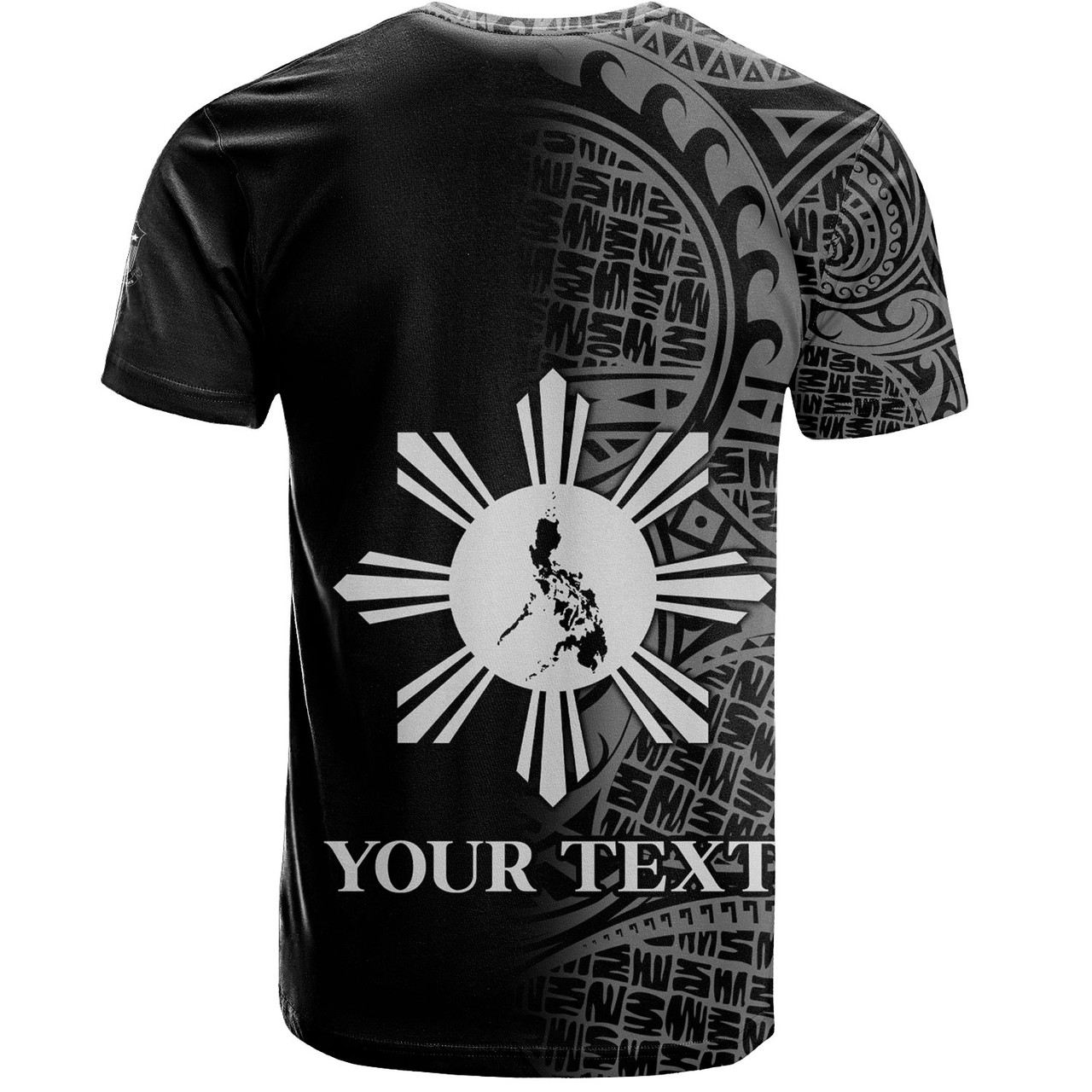 Philippines Filipinos Custom Personalised T-Shirt Filipinos Sun And Map Half Style