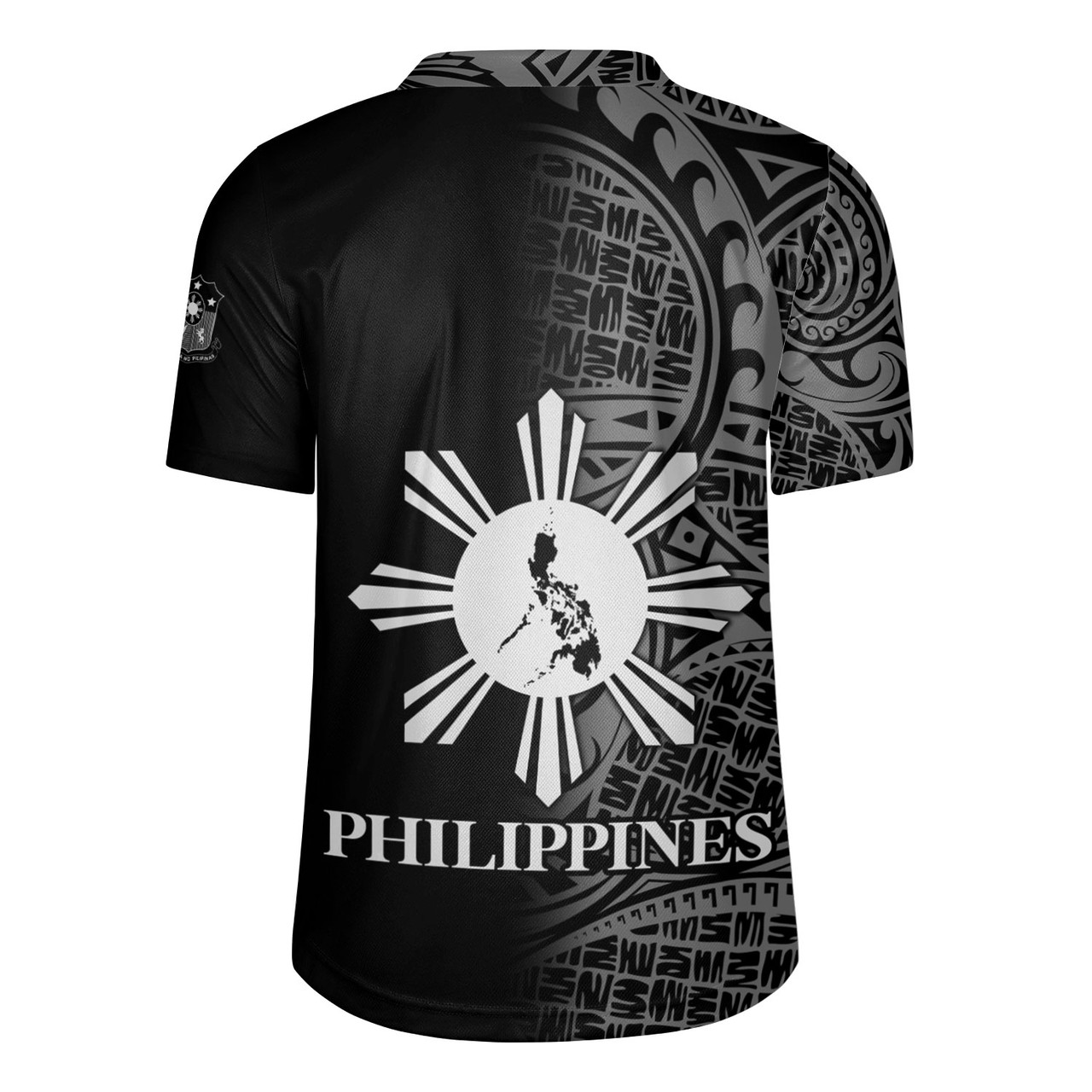 Philippines Filipinos Custom Personalised Rugby Jersey Filipinos Sun And Map Half Style