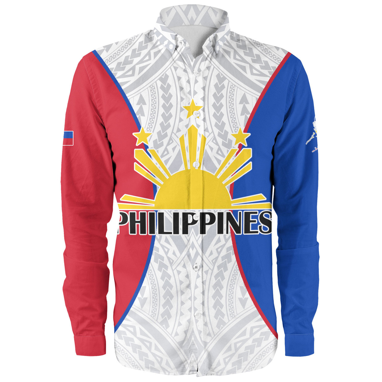 Philippines Filipinos Custom Personalised Long Sleeve Shirt Flag Color Special Style