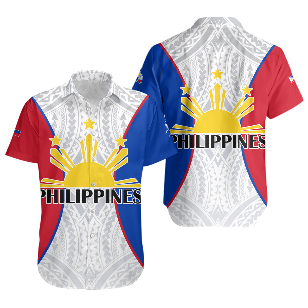 Philippines Filipinos Custom Personalised Short Sleeve Shirt Flag Color Special Style