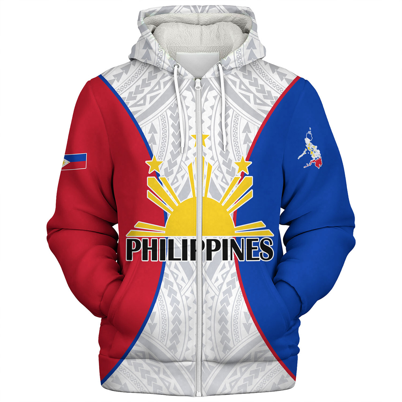 Philippines Filipinos Custom Personalised Sherpa Hoodie Flag Color Special Style