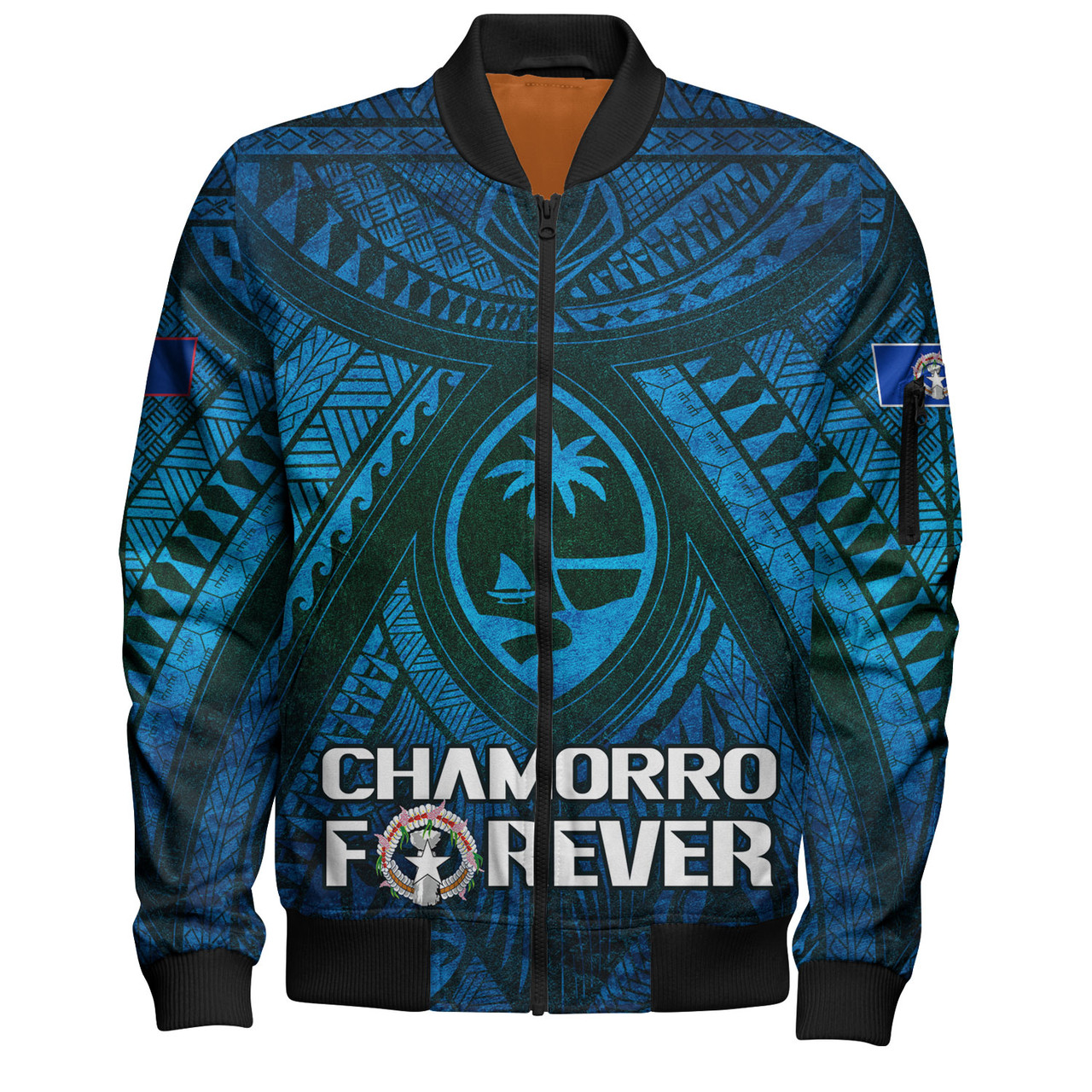 Guam Custom Personalised Bomber Jacket Mariana Islands Chamorro Forever Style