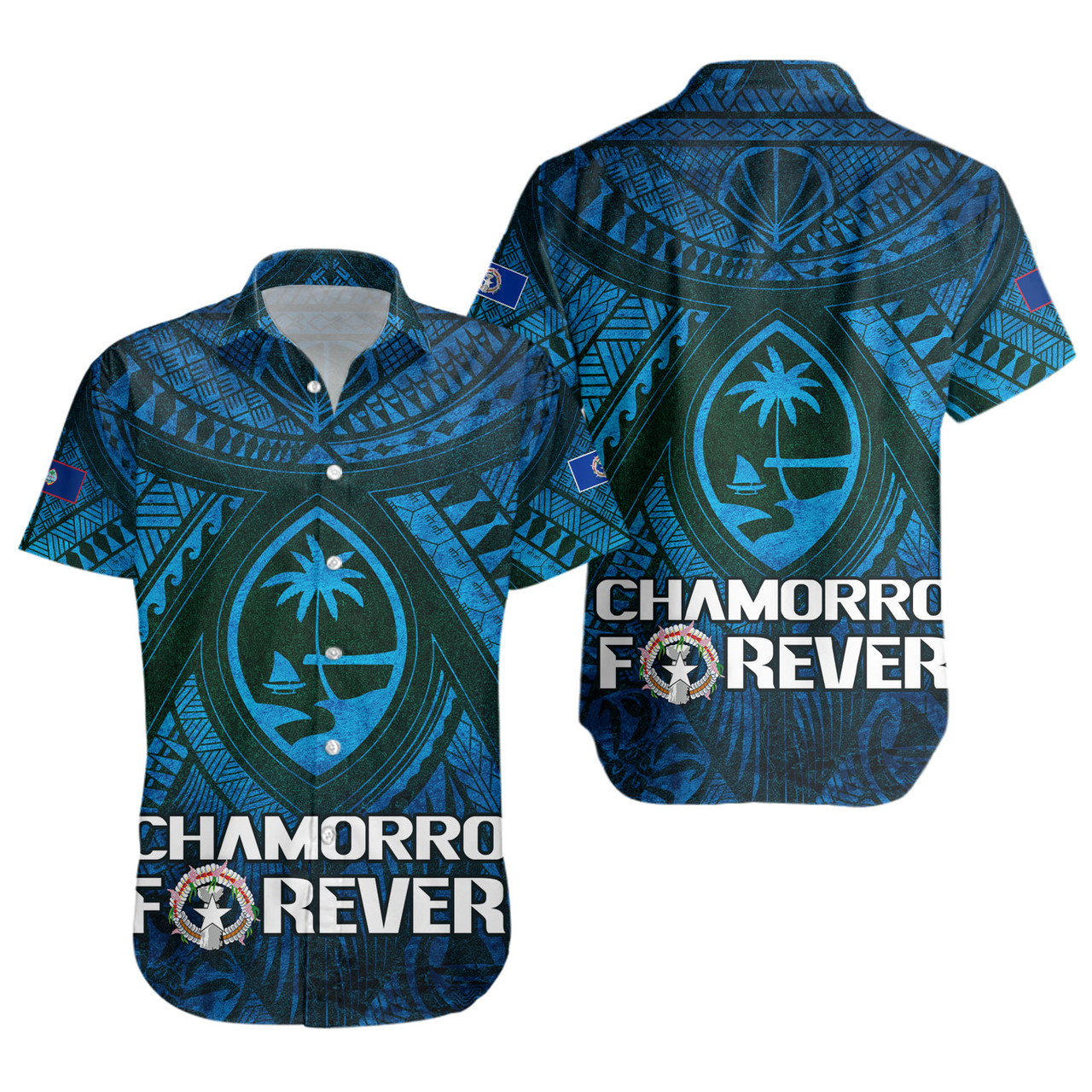 Guam Custom Personalised Short Sleeve Shirt Mariana Islands Chamorro Forever Style