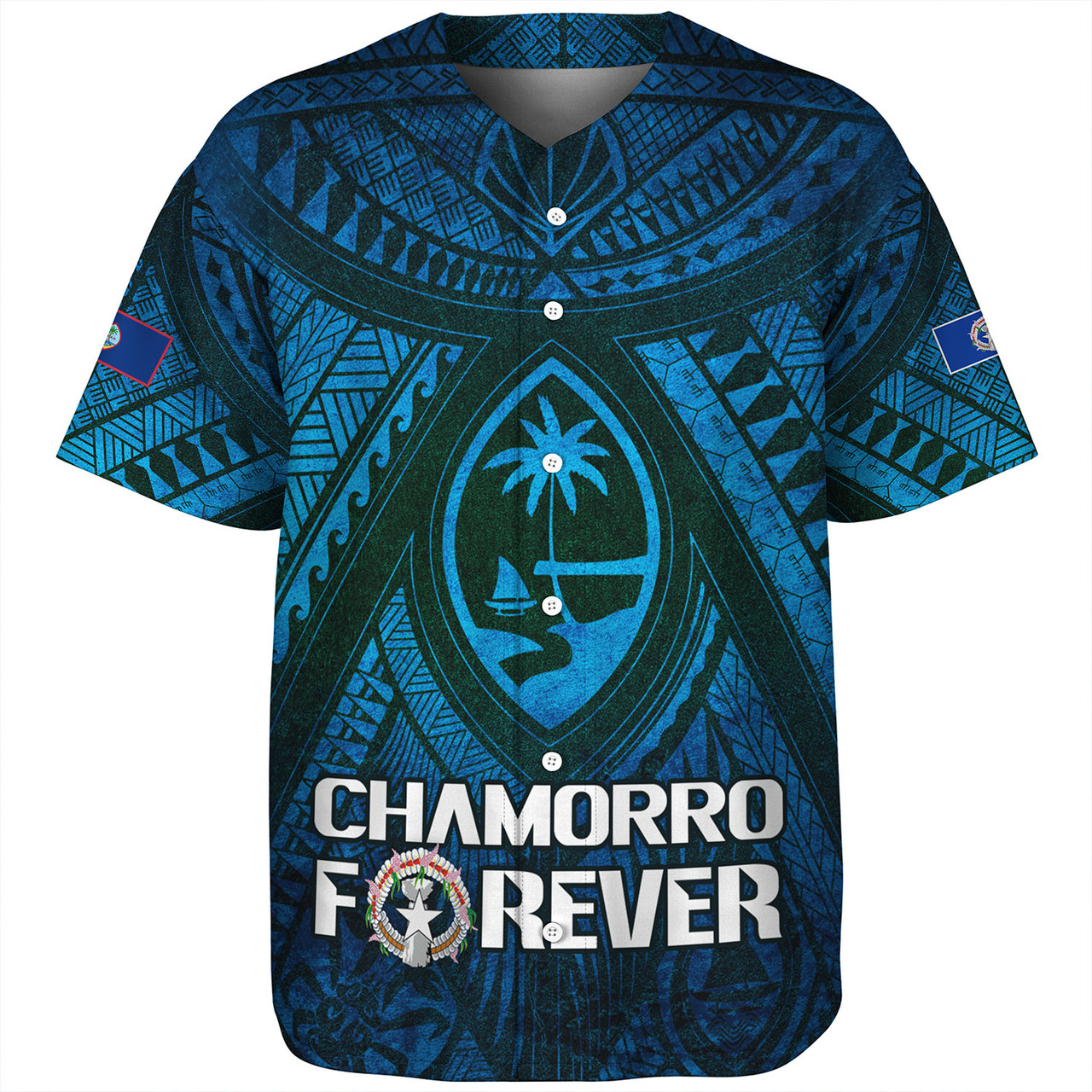 Guam Custom Personalised Baseball Shirt Mariana Islands Chamorro Forever Style