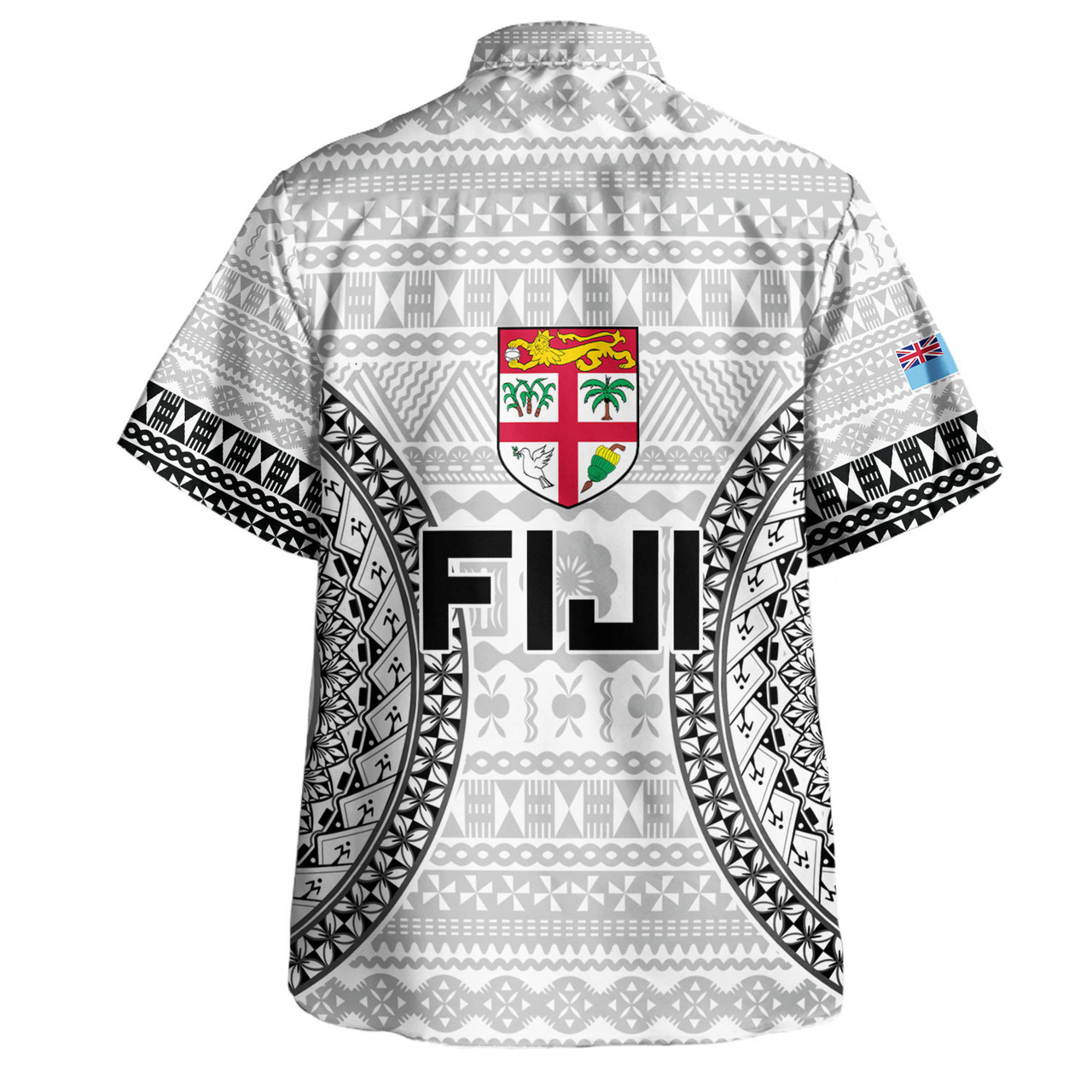 Fiji Custom Personalised Hawaiian Shirt Seal With Map Fijian Tapa Patterns