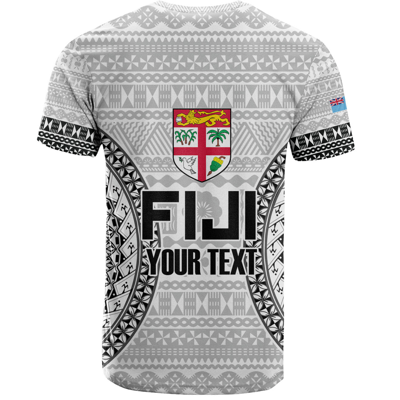 Fiji Custom Personalised T-Shirt Seal With Map Fijian Tapa Patterns