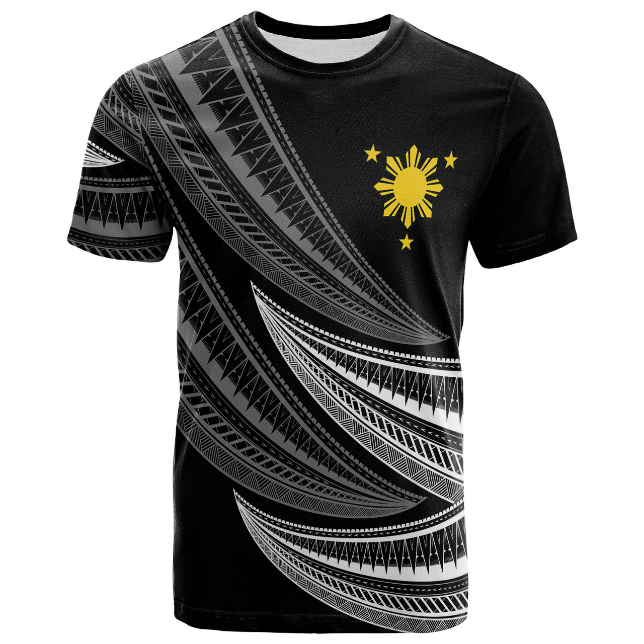 Philippines Filipinos Custom Personalised T-shirt - Wave Pattern Alternating White1