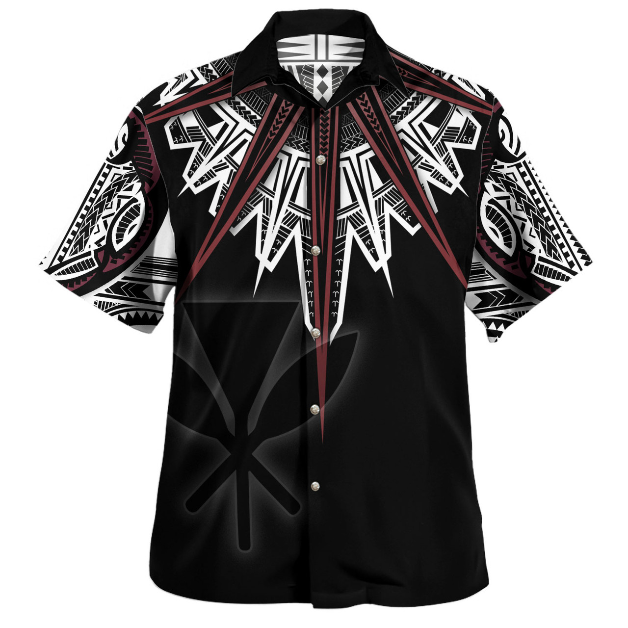 Hawaii Custom Personalised Hawaiian Shirt Tribal Patterns Manta Ray Tatau Style