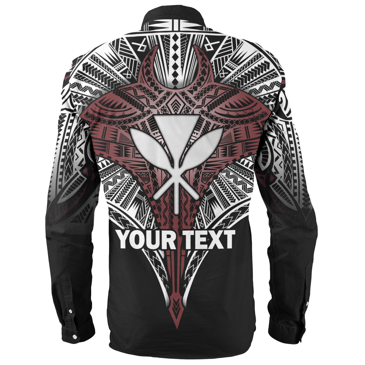 Hawaii Custom Personalised Long Sleeve Shirt Tribal Patterns Manta Ray Tatau Style