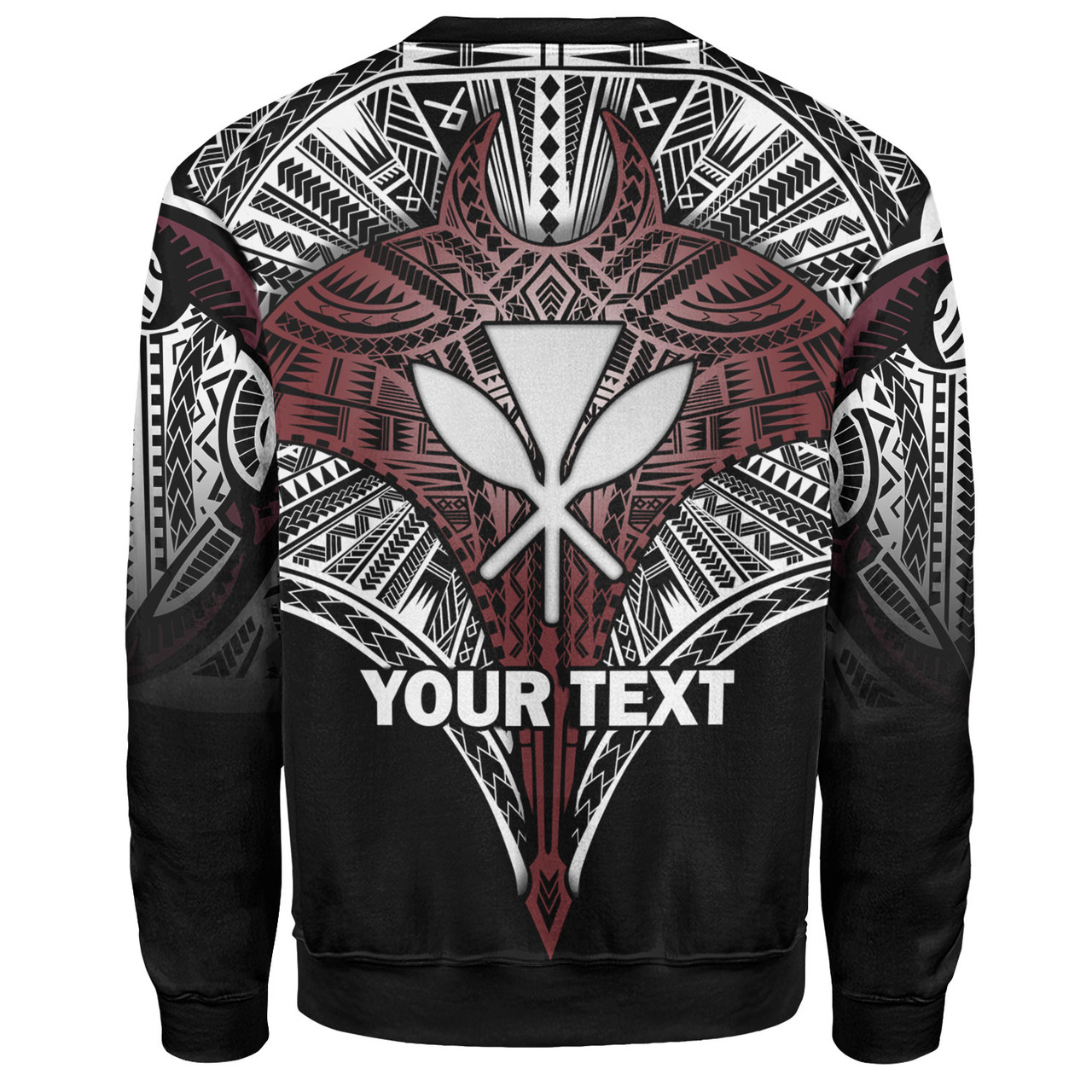 Hawaii Custom Personalised Sweatshirt Tribal Patterns Manta Ray Tatau Style