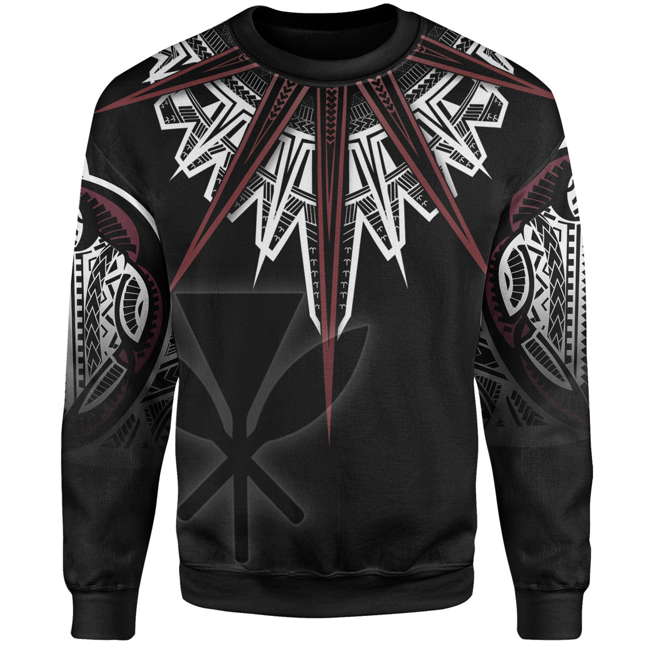 Hawaii Custom Personalised Sweatshirt Tribal Patterns Manta Ray Tatau Style