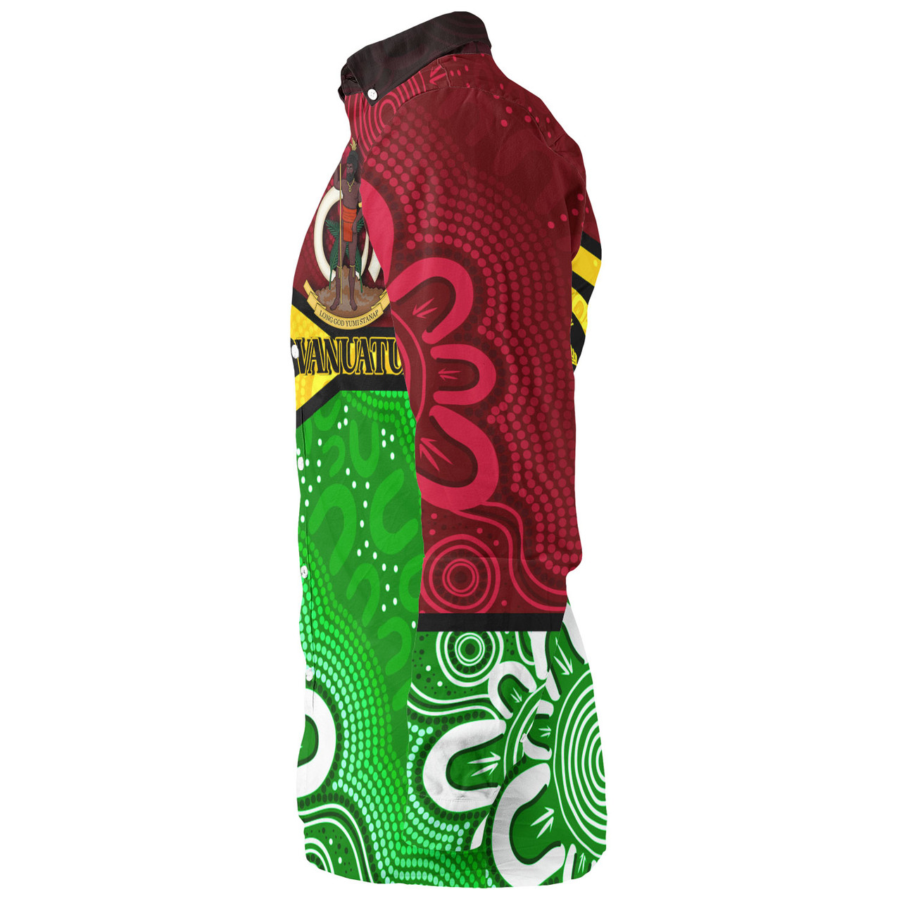 Vanuatu Custom Personalised Long Sleeve Shirt Vanuatu Seal With Aboriginal Patterns Style