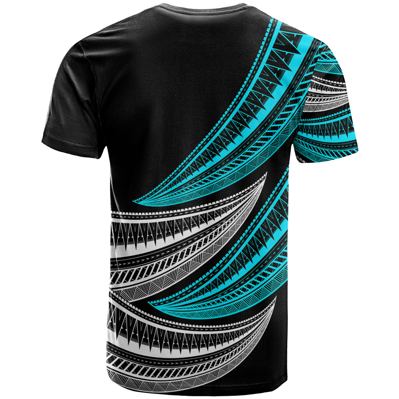 Samoa Custom Personalised T-Shirt - Wave Pattern Alternating TURQUOISE2