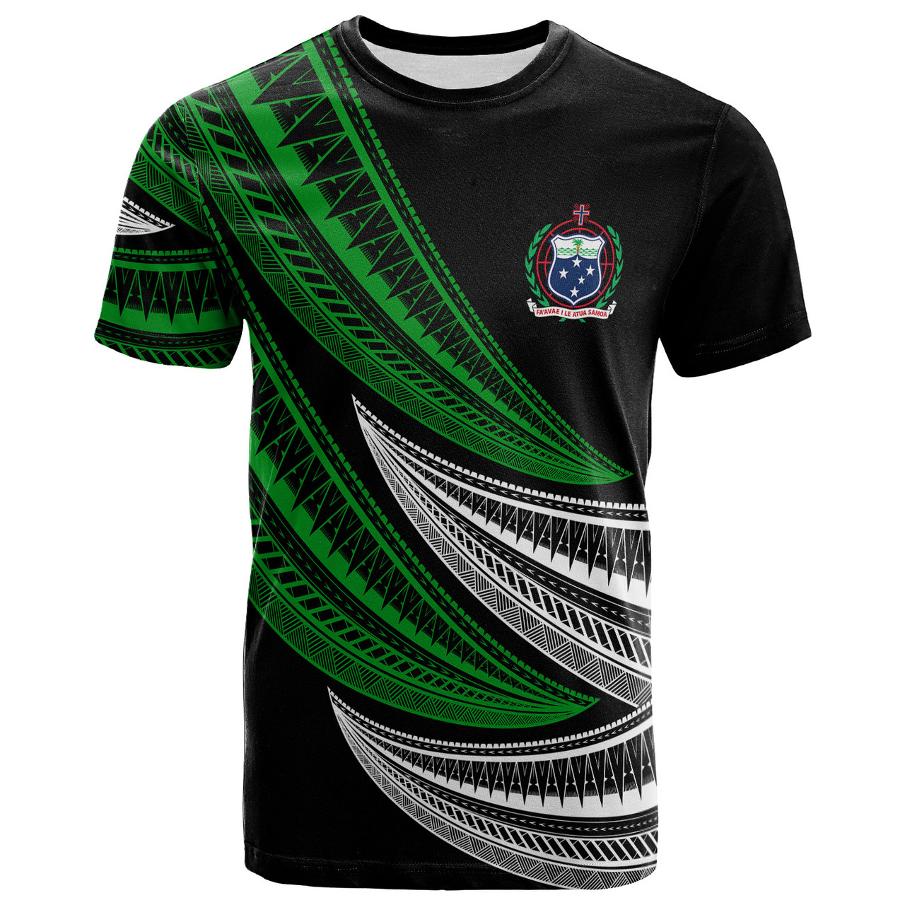 Samoa Custom Personalised T-Shirt - Wave Pattern Alternating