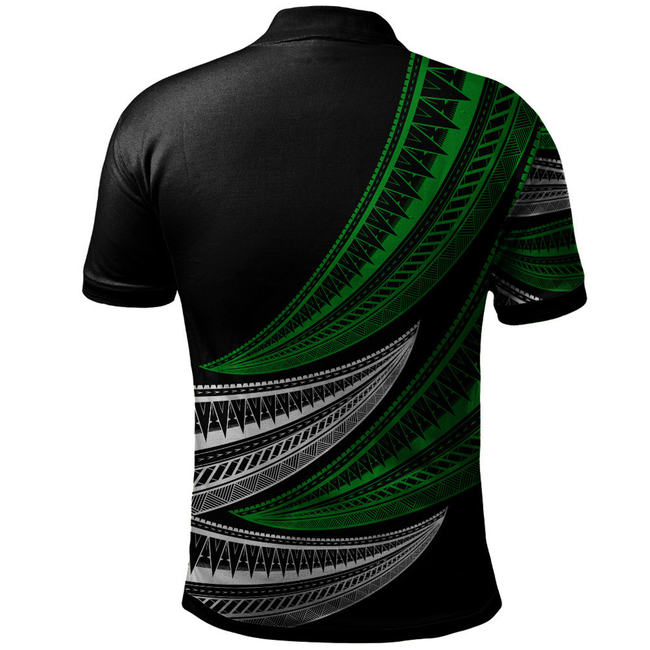 Samoa Custom Personalised Polo Shirt -  Wave Pattern Alternating