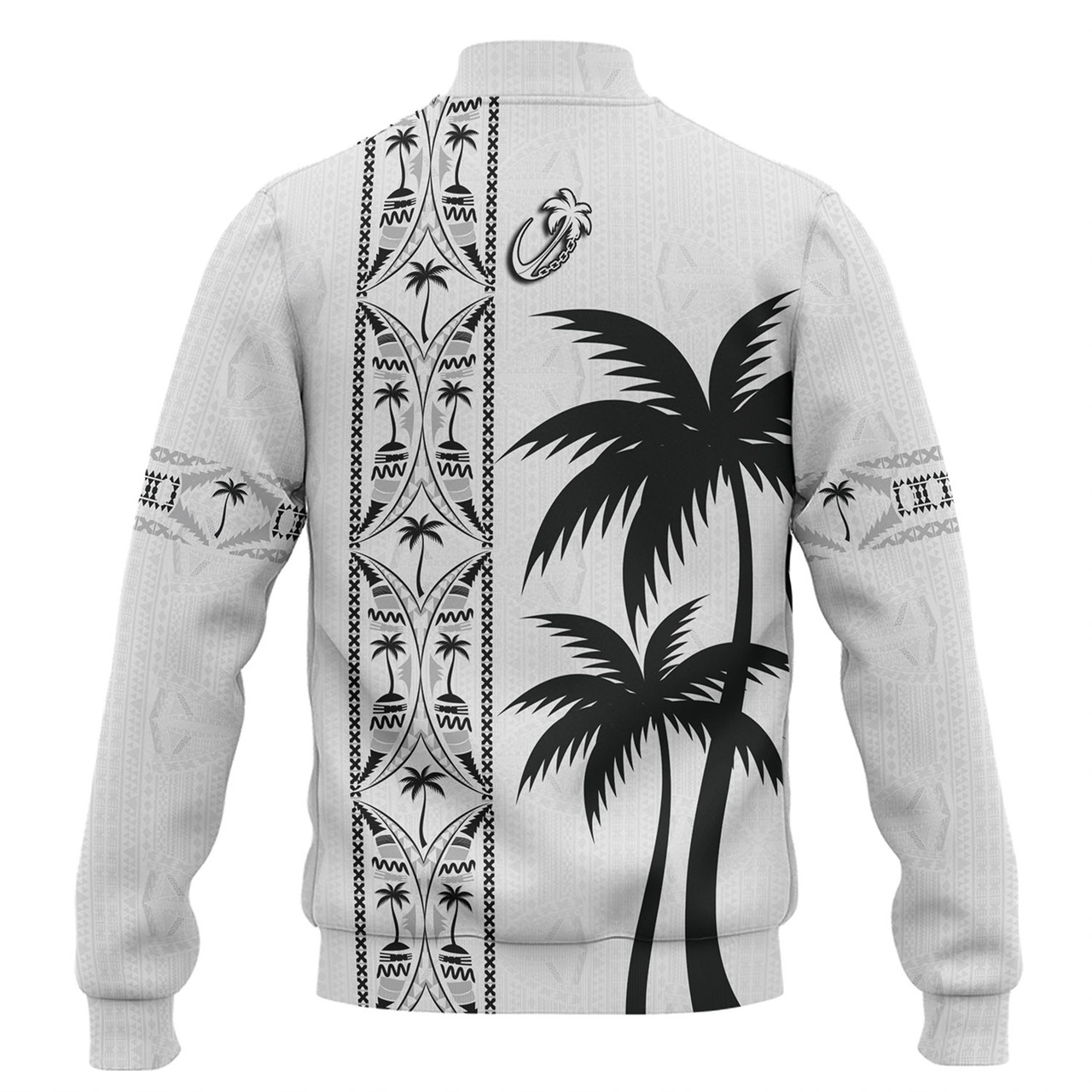 Fiji Baseball Jacket Fiji Rugby Tapa Palms Tree Designs