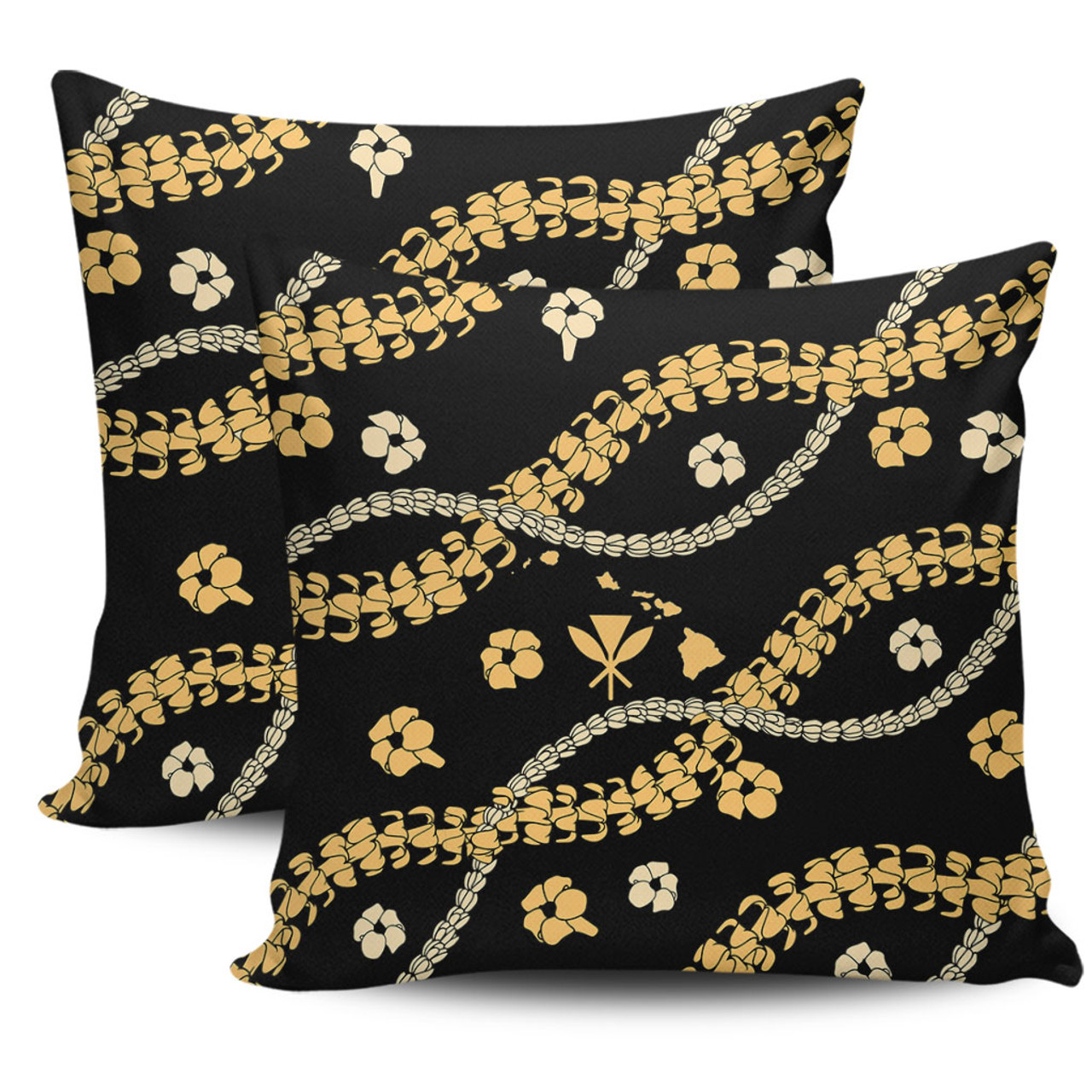 Hawaii Pillow Cover Curve Floral Lei