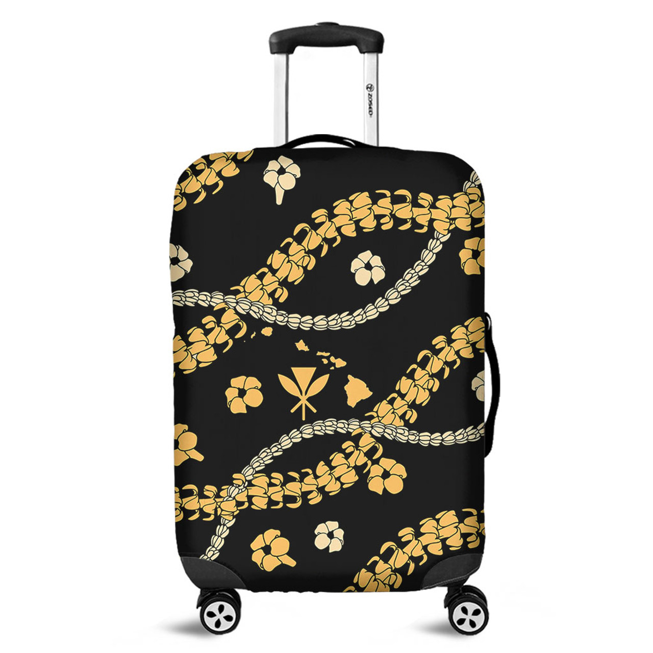 Hawaii Luggage Cover Curve Floral Lei