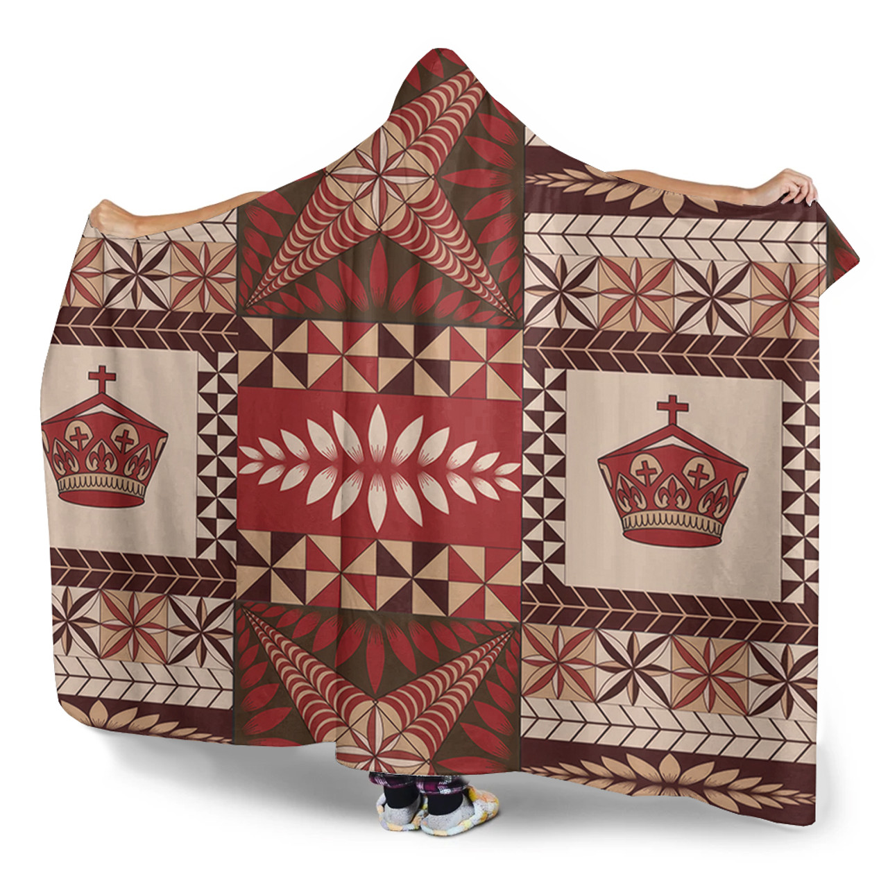 Tonga Hooded Blanket Ngatu Pattern