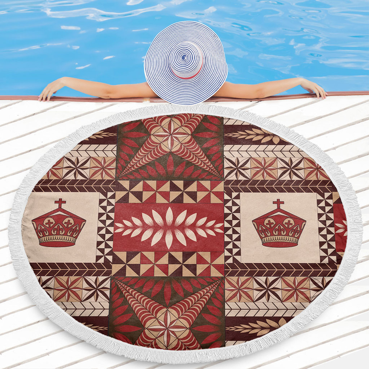 Tonga Beach Blanket Ngatu Pattern