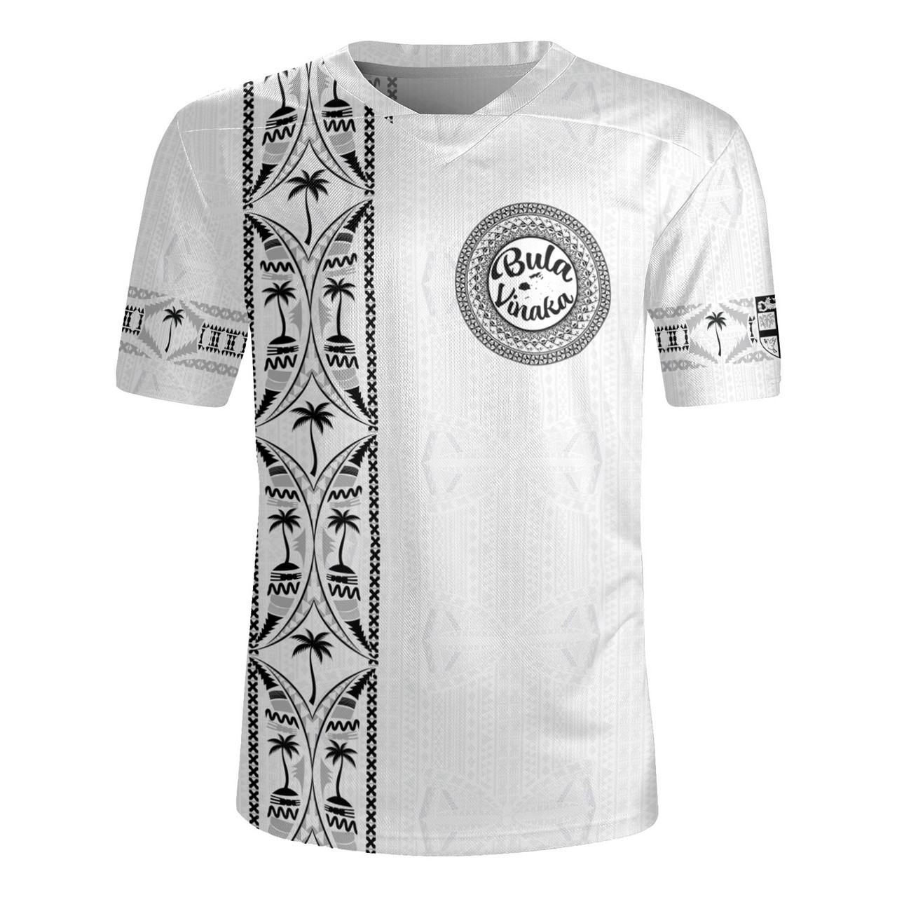 Fiji Rugby Jersey Bula Vinaka Tapa Palms Designs