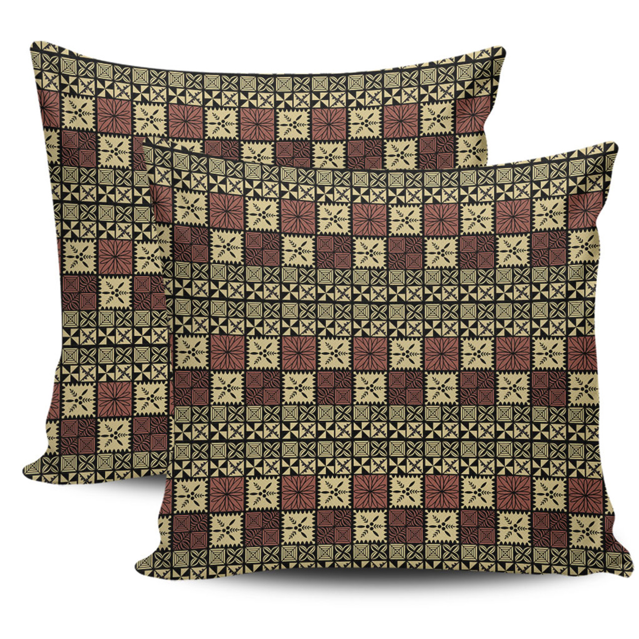 Tonga Pillow Cover Ngatu Style