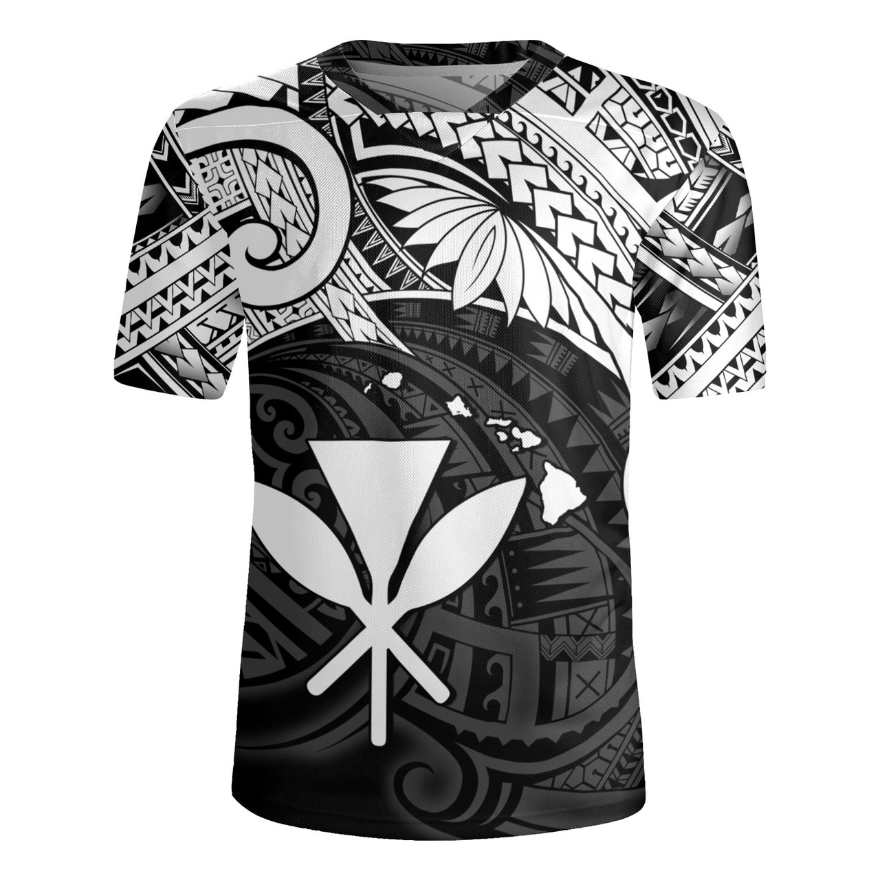 Hawaii Rugby Jersey Kanaka Maoli Map Polynesian Tatau