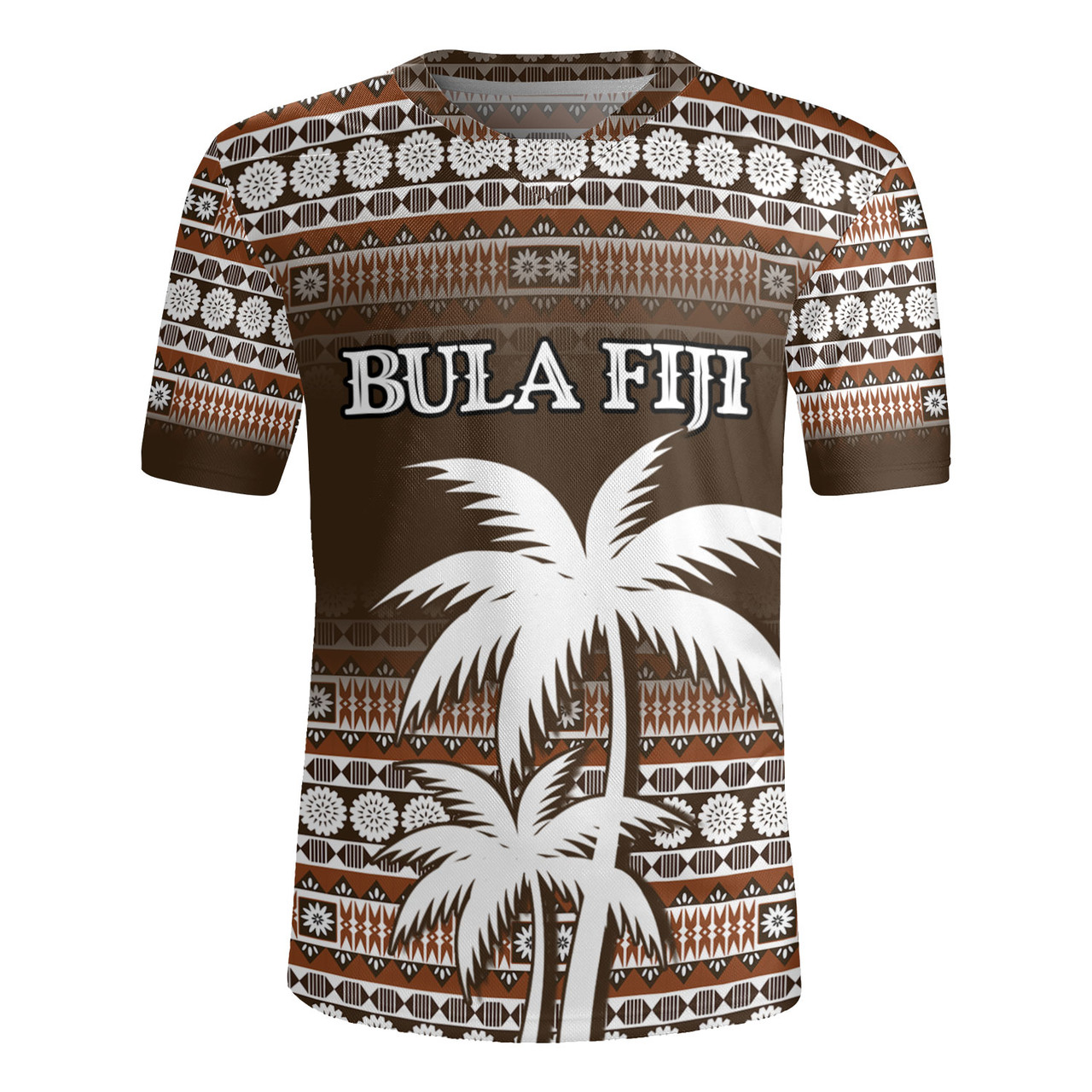 Fiji Rugby Jersey Custom Bula Fiji Masi Brown Patterns