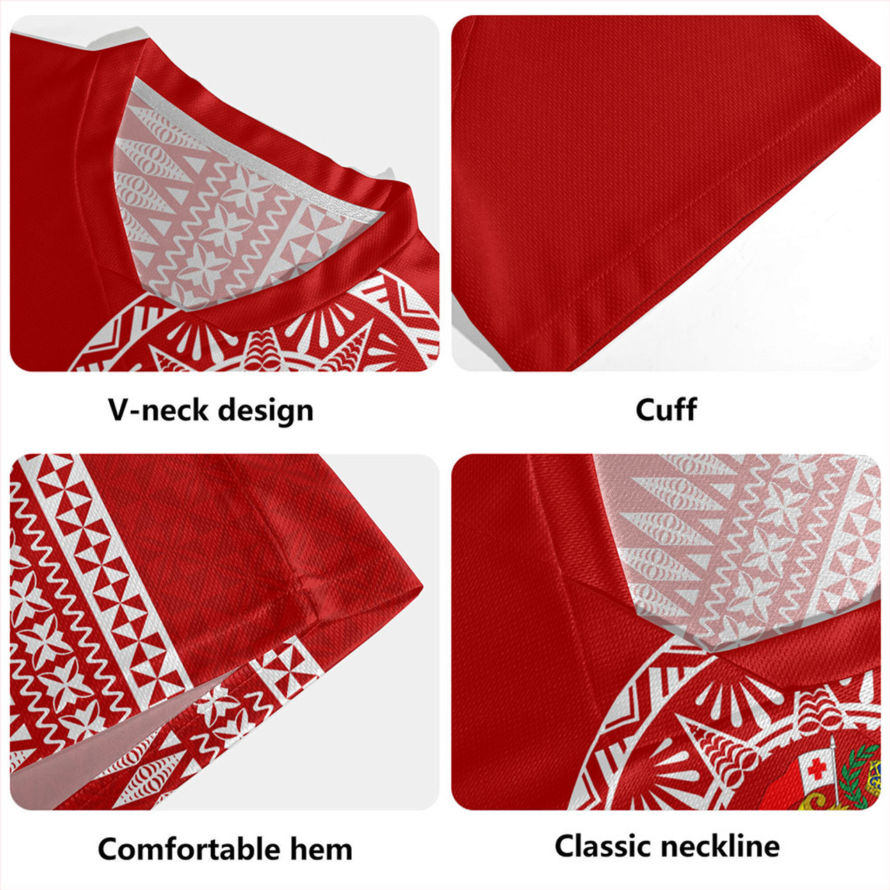 Tonga Rugby Jersey Ngatu Tribal Pattern