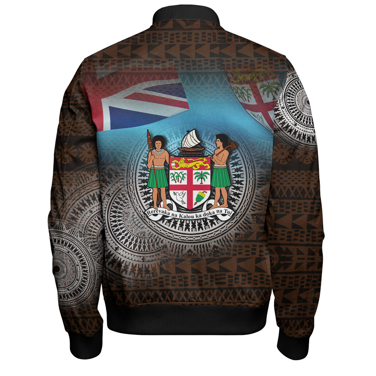 Fiji Bomber Jacket Custom Fiji Islanders Tapa Masi Design