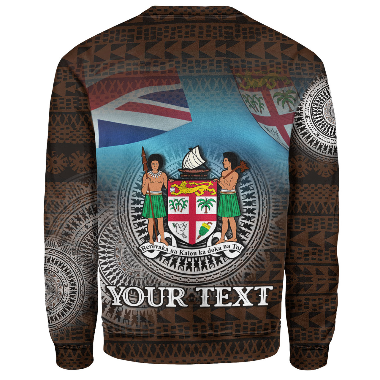 Fiji Sweatshirt Custom Fiji Islanders Tapa Masi Design