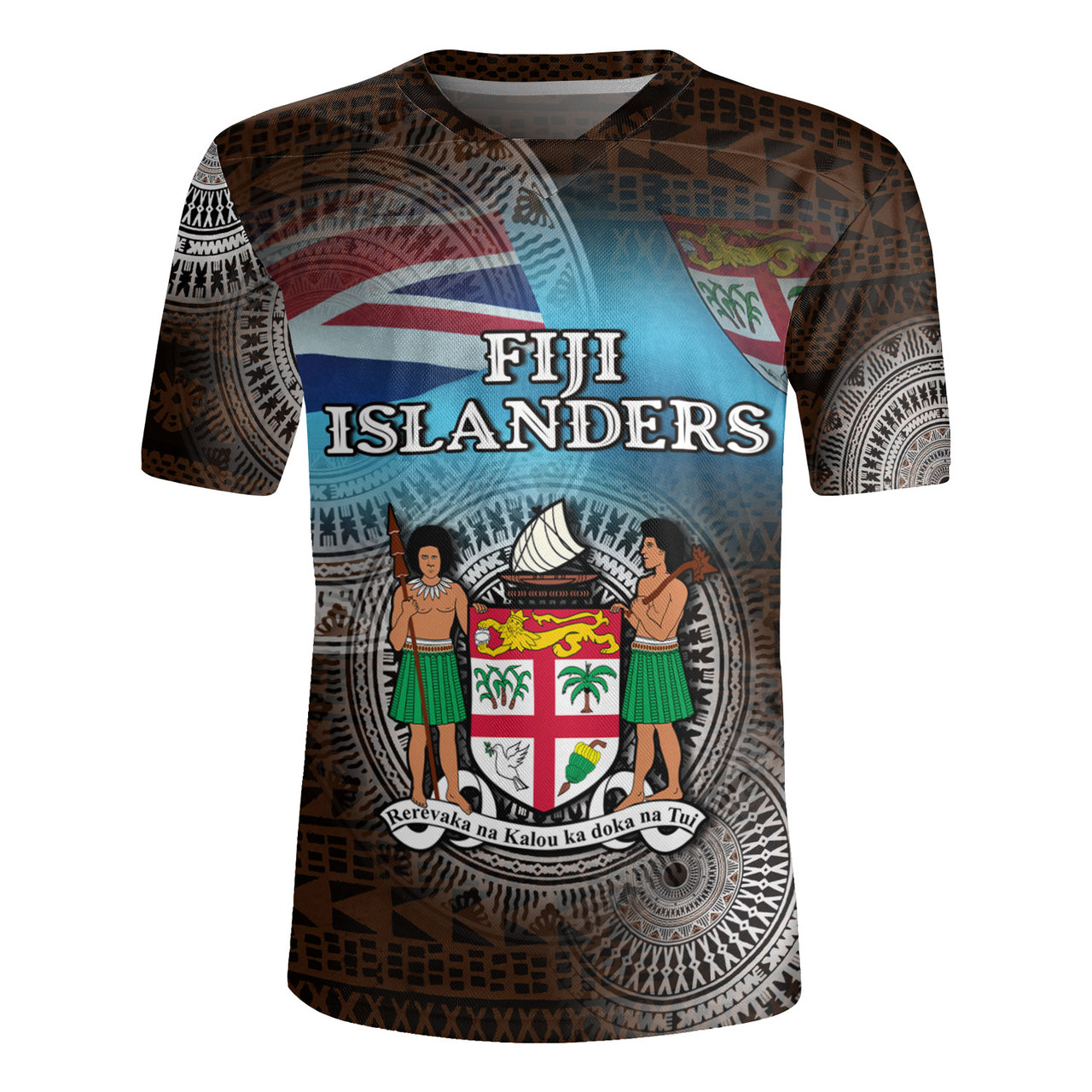 Fiji Rugby Jersey Custom Fiji Islanders Tapa Masi Design
