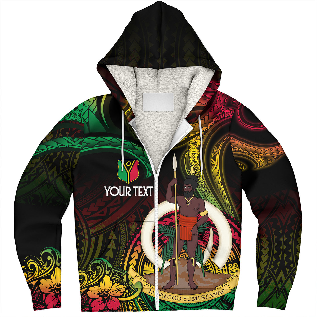 Vanuatu Sherpa Hoodie Custom Special Style