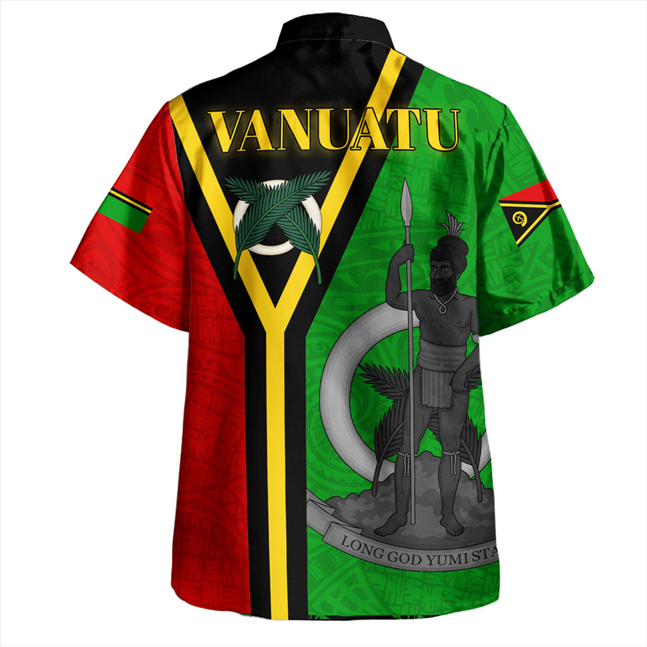 Vanuatu Hawaiian Shirt Melanesia Flag Design