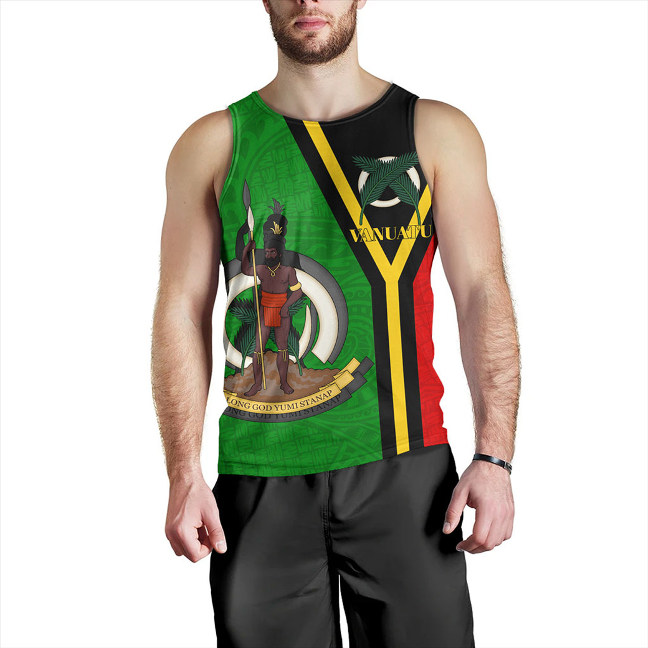 Vanuatu Tank Top Melanesia Flag Design