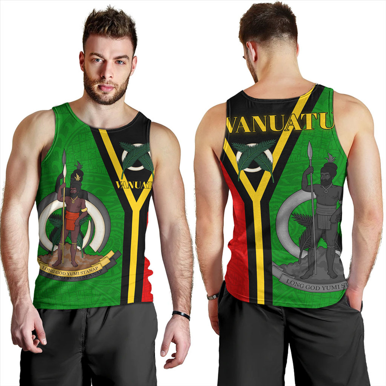 Vanuatu Tank Top Melanesia Flag Design