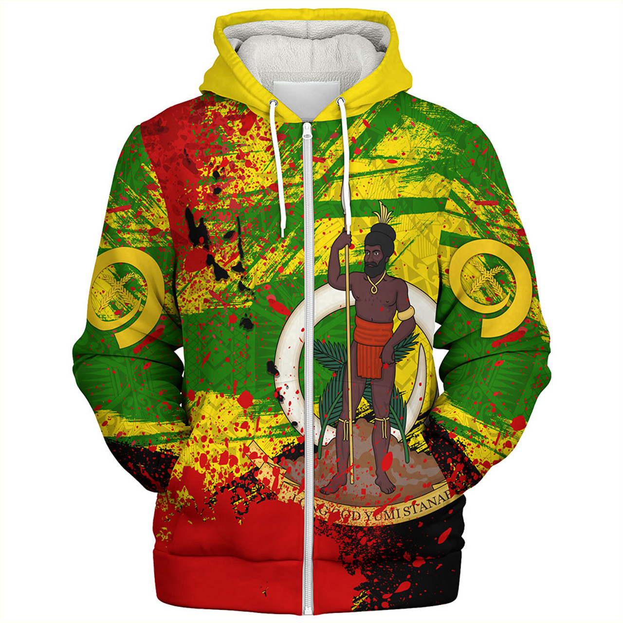 Vanuatu Sherpa Hoodie Tribal Grunge Style