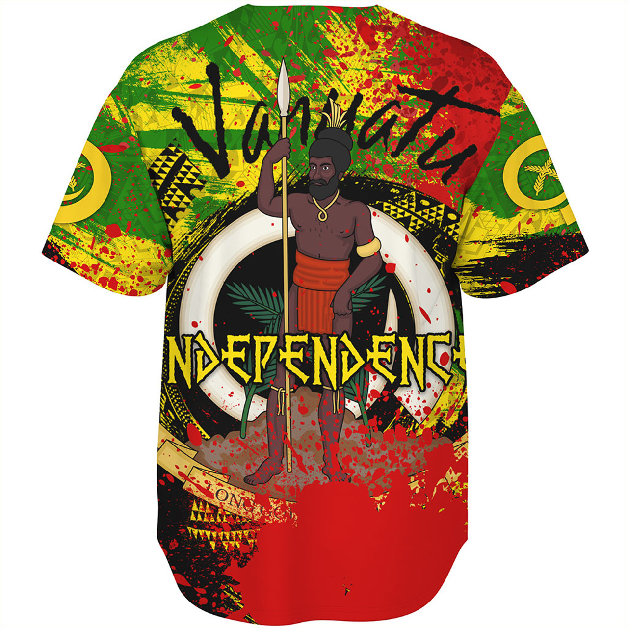 Vanuatu Baseball Shirt Tribal Grunge Style