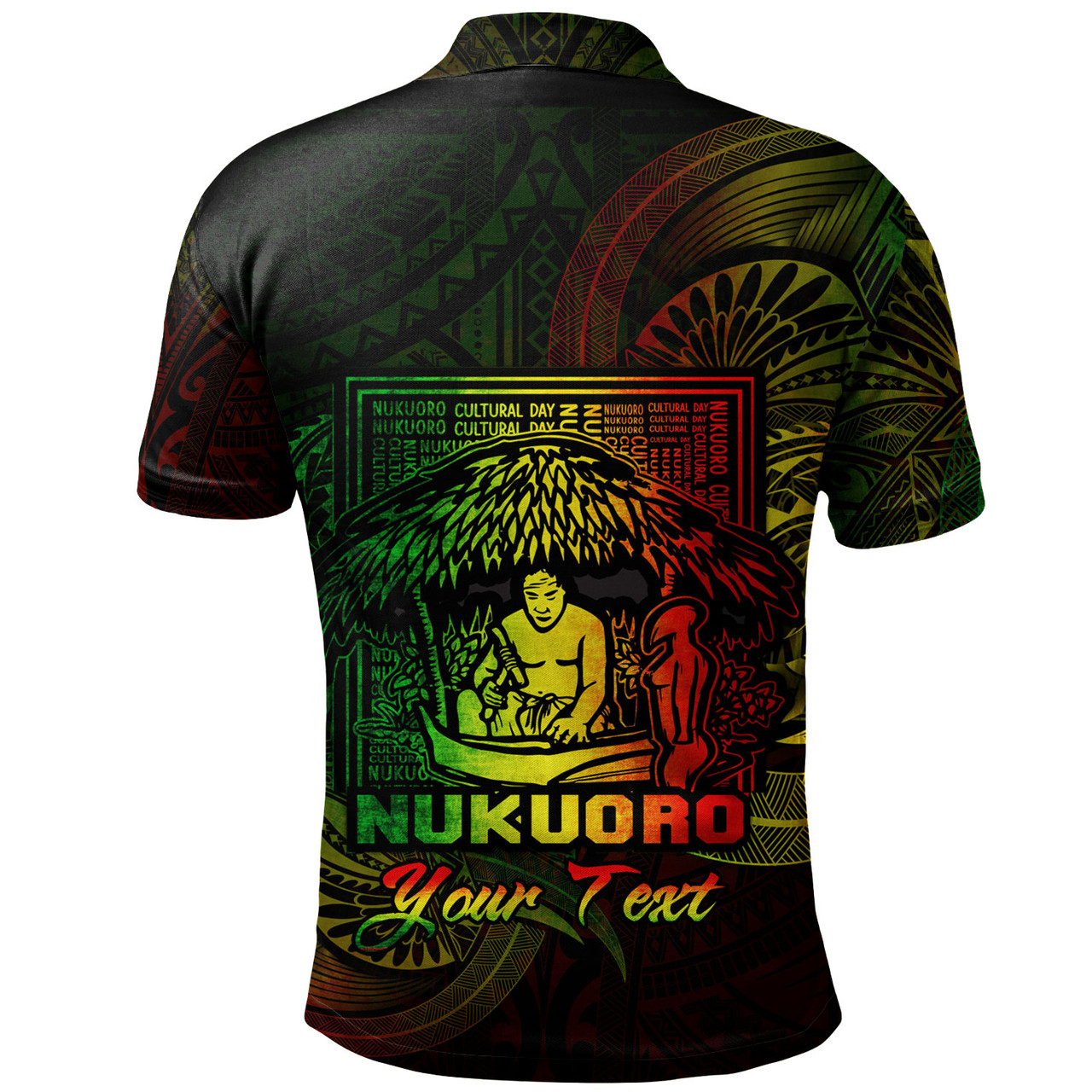 Federated States Of Micronesia Polo Shirt Custom Nukuoro Atoll Cultural Tribal Pattern