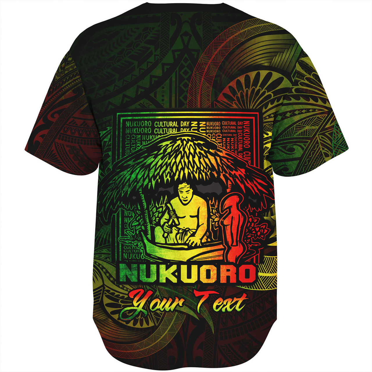Federated States Of Micronesia Baseball Shirt Custom Nukuoro Atoll Cultural Tribal Pattern