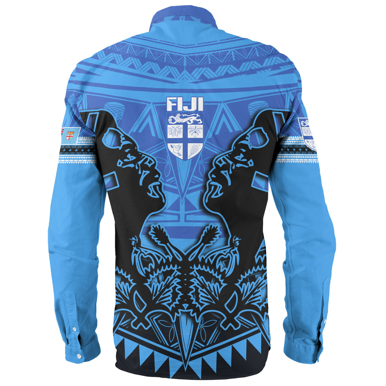 Fiji Long Sleeve Shirt Fiji Bati Masi Tapa Style