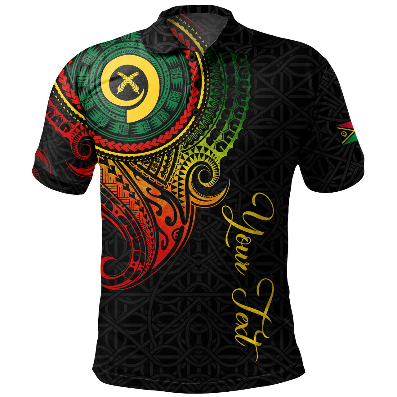 Vanuatu Polo Shirt Custom Vanuatu Seal Mutis En Atan Patterns Reggae Color