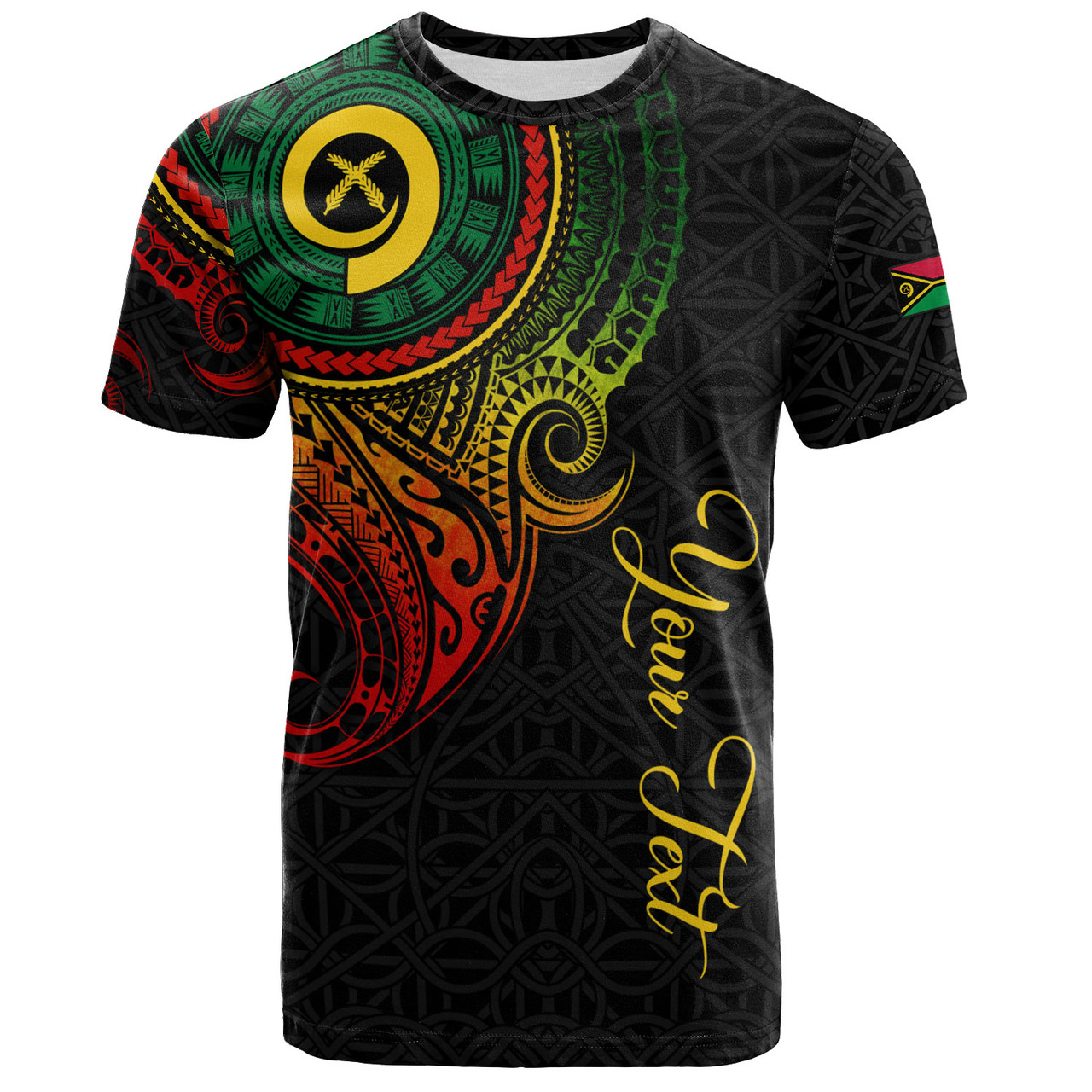 Vanuatu T-Shirt Custom Vanuatu Seal Mutis En Atan Patterns Reggae Color