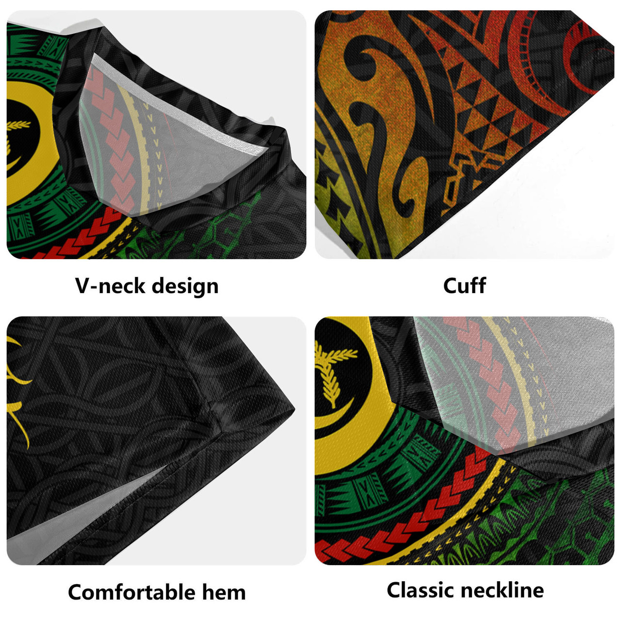 Vanuatu Rugby Jersey Custom Vanuatu Seal Mutis En Atan Patterns Reggae Color