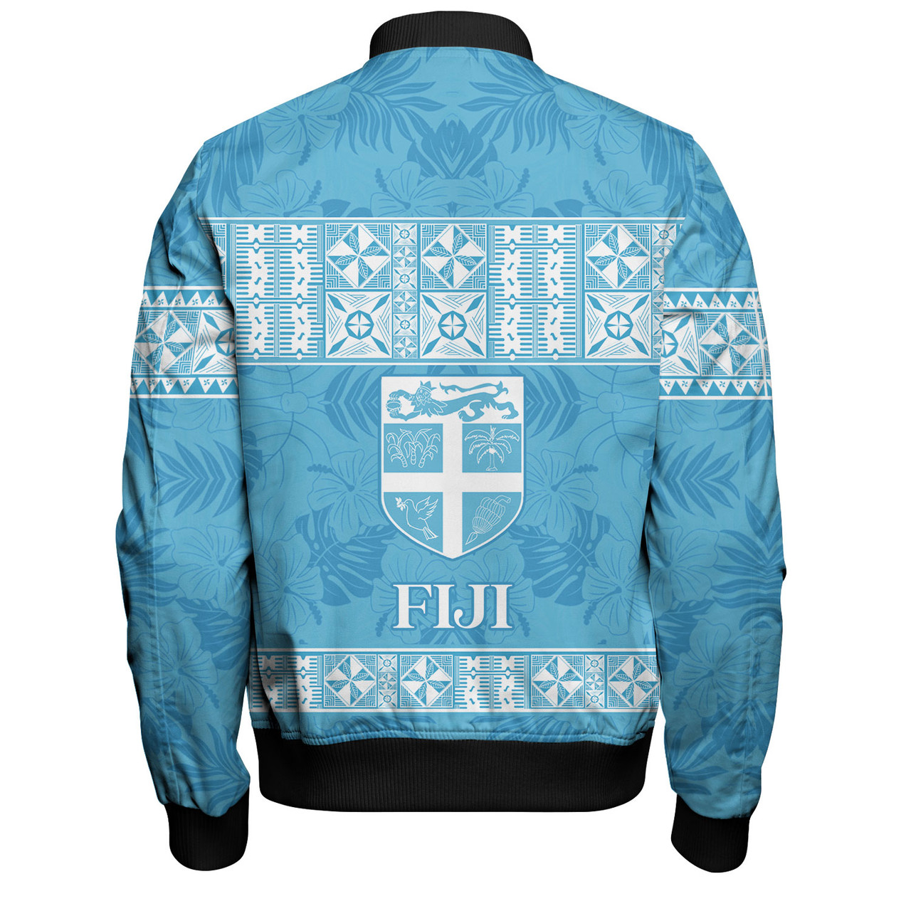 Fiji Bomber Jacket Custom Traditional Fijian Masi Pink Color